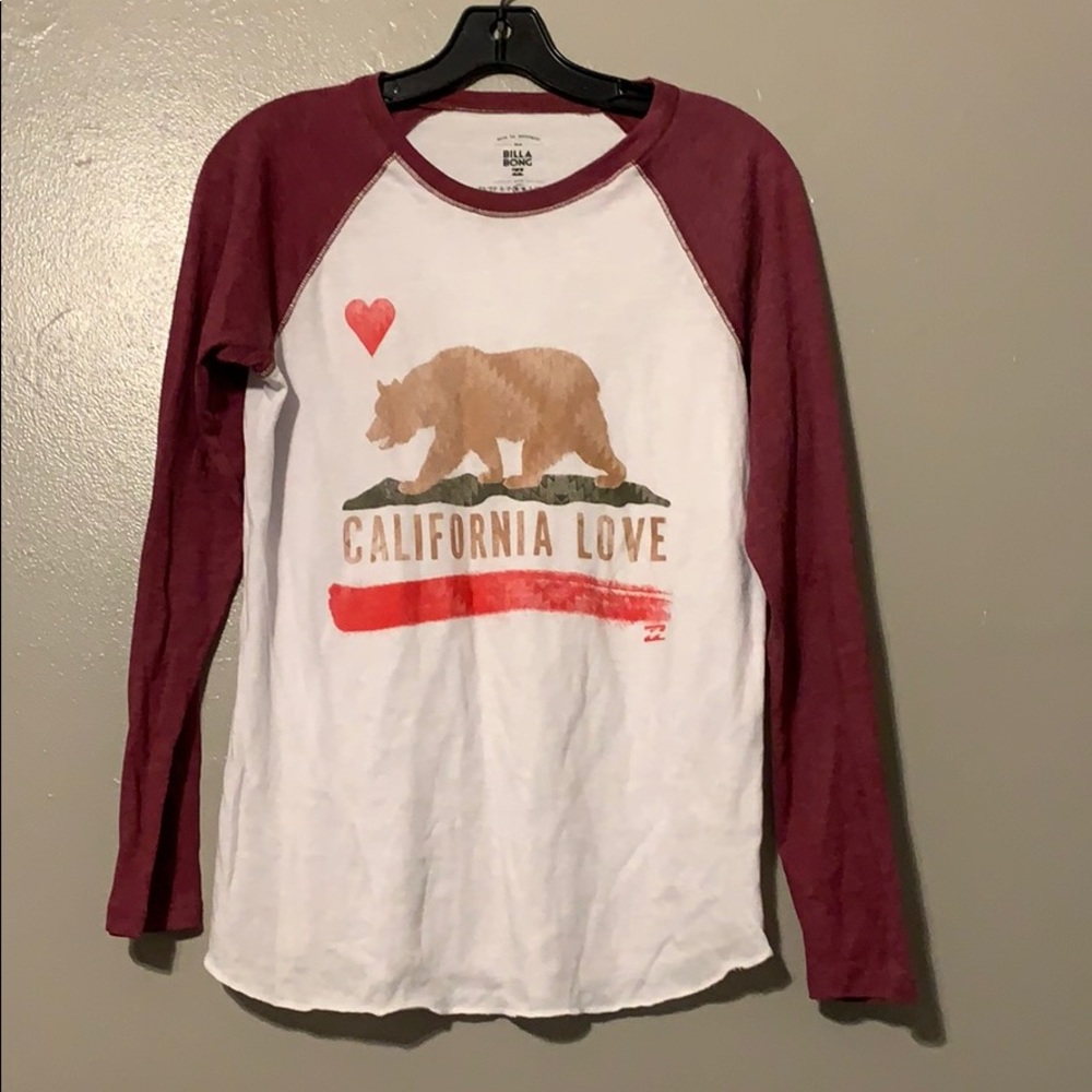 Billabong California love long sleeve baseball tee